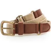 Asquith & Fox Heren Fauxleer en Canvasgordel (Khaki)