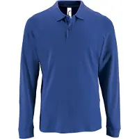 Sols Heren Perfecte Lange Mouw Pique Polo Shirt (Koningsblauw)