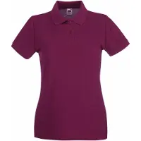 Fruit Of The Loom Vrouwen Dames-Fit Premium Poloshirt Met Korte Mouwen (Bordeaux)