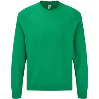 Fruit Of The Loom Heren Raglan Mouwen Belcoro Sweatshirt (Heather Groen)