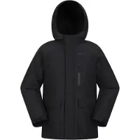 Mountain Warehouse Kinder/Kinder Noah Borg Gevoerd Waterdicht Jasje (Zwart)