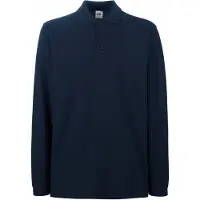Fruit Of The Loom Heren Premium Poloshirt Met Lange Mouwen (Donker Marine)