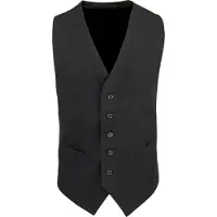 Premier Heren Gevoerde Polyester Taillejas / Catering / Bar Slijtage (Pakket van 2) (Zwart)