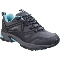 Cotswold Vrouwen/dames Abbeydale Lage Wandelschoenen (Grijs/Zwarte/Aqua)