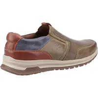 Hush puppies Heren Cole lederen vrijetijdsschoenen (Khaki/Navy/Tan)