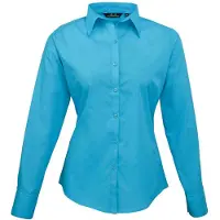 Premier Dames/Dames Shirt Met Lange Mouwen (Turquoise)