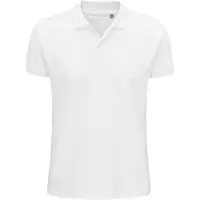 Sols Heren Planet Pique Organisch Poloshirt (Wit)