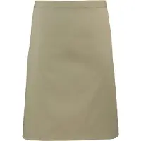 Premier Dames/Dames Mid-Length Apron (Pakket van 2) (Khaki)
