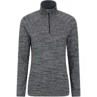 Mountain Warehouse Dames/Dames Bend & Stretch Half Rits Midlayer (Zwart)