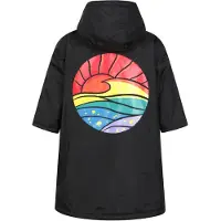 Mountain Warehouse Waterdichte badjas voor kinderen (Jet Zwart)