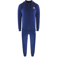 Aquascutum Heren Volledige Rits Trainingspak Set (Blauw)