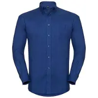 Russell athletic Russell Collection Heren Oxford Easy-Care Formeel Overhemd Met Lange Mouwen (Helder Koningsblauw)