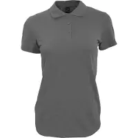 Sols Dames/dames Perfect Pique Poloshirt met korte mouwen (Donkergrijs)