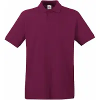 Fruit Of The Loom Premium Heren Poloshirt Met Korte Mouwen (Bordeaux)
