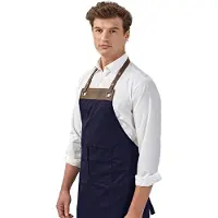 Premier Espresso Slabbetje Schort (Marine / Bruin)