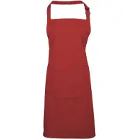 Premier Dames/Dames Kleuren Bipschort Met Zak / Werkkleding (Rood)