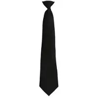 Premier Herenmode "Kleuren" Work Clip On Tie (Zwart)