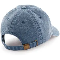 Beechfield Unisex Laag Profiel Vintage Denim-Look Cap (Vintage Denim)