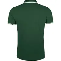 Sols Heren Pasadena getipt korte mouw Pique Polo Shirt (Bos/Wit)