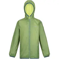 Regatta Groot Buitenshuis Kinderen/Kinderen Lever II Packaway Rain Jacket (Pikant groen)