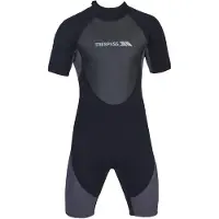 Trespass Scuba Heren Kort Wetsuit (Zwart)