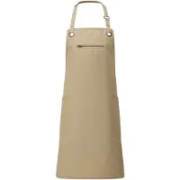 Premier Unisex Volwassenen Gerst Duurzaam Volledig Schort met Contraststiksel (Kaki/Bruin)