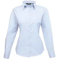 Premier Dames/Dames Shirt Met Lange Mouwen (Lichtblauw)