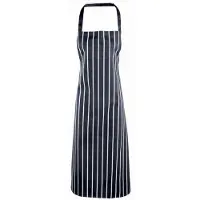 Premier Dames / Dames Streepschort / Werkkleding (Slagerijstijl) (Pakket van 2) (Marine / Wit)