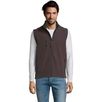 Sols Heren Rallye Softshell Mouwloos Gilet (Donkere chocolade)