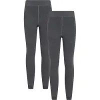 Mountain Warehouse Dames/Dames Fleece Gevoerde Thermische Legging (Set van 2) (Houtskool)