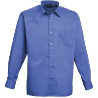 Premier Heren Poplin Formeel Overhemd Met Lange Mouwen (Koninklijk)
