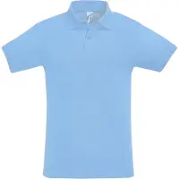 Sols Heren Perfect Pique Korte Mouw Poloshirt (Hemelsblauw)
