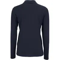 Sols Dames/dames Perfecte Lange Mouw Pique Polo Shirt (Franse marine)