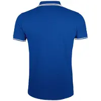 Sols Heren Pasadena getipt korte mouw Pique Polo Shirt (Koninklijk/Wit)