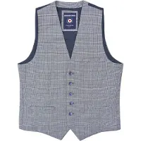Lambretta Heren George Prince Of Wales Geruite Waistcoat (Grijs)