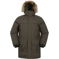 Mountain Warehouse Heren Antarctic Extreme Waterdichte Donzen Jas (Donkere Khaki)