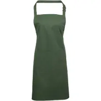 Premier Dames/Dames Kleuren Bipschort Met Zak / Werkkleding (Mosgroen)