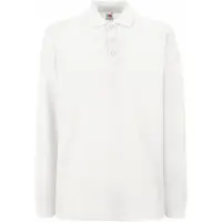 Fruit Of The Loom Heren Premium Poloshirt Met Lange Mouwen (Wit)