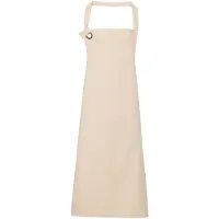 Premier Unisex Calibre Heavy Cotton Canvas Bib Apron (Natuurlijk)