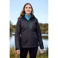 Mountain Warehouse Dames/Dames Rainforest II Extreme Waterdichte Jas (Jet Zwart)