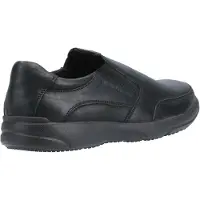 Hush puppies Heren Aaron Slip On Leren Schoen (Zwart)