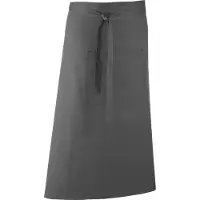 Premier Unisex Kleuren Barschort / Werkkleding (Lange Continentale Stijl) (Pakket van 2) (Donkergrijs)