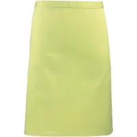 Premier Dames/Dames Mid-Length Apron (Pakket van 2) (Kalk)