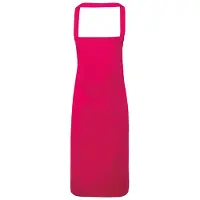 Premier Dames/Dames Slim Apron (geen Zak) / Werkkleding (Pakket van 2) (Heet Roze)