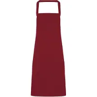 Premier Dames/Dames Slim Apron (geen Zak) / Werkkleding (Pakket van 2) (Bourgondië)