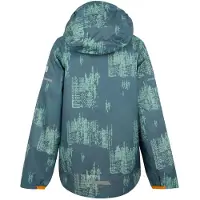 Regatta Waterdichte Kinder/Kinder Lever II jas met opdruk (Stormy Weather/Glacier/Bright Marigold)
