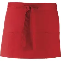 Premier Dames/Dames Kleuren 3 Zakschort / Werkkleding (Pakket van 2) (Rood)
