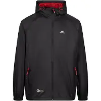 Trespass Qikpac waterdichte jas voor volwassenen (Zwart, Rood)