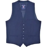 Lambretta Heren Spencer Geruite Gilet (Marineblauw)