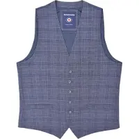 Lambretta Heren Bradley Geruite Waistcoat (Leisteen)